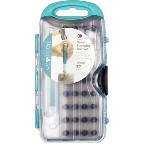 joann fabric metal jewelry stamping kit|Stamp & Go Metal Stamping Tool Kit Silver Teal .